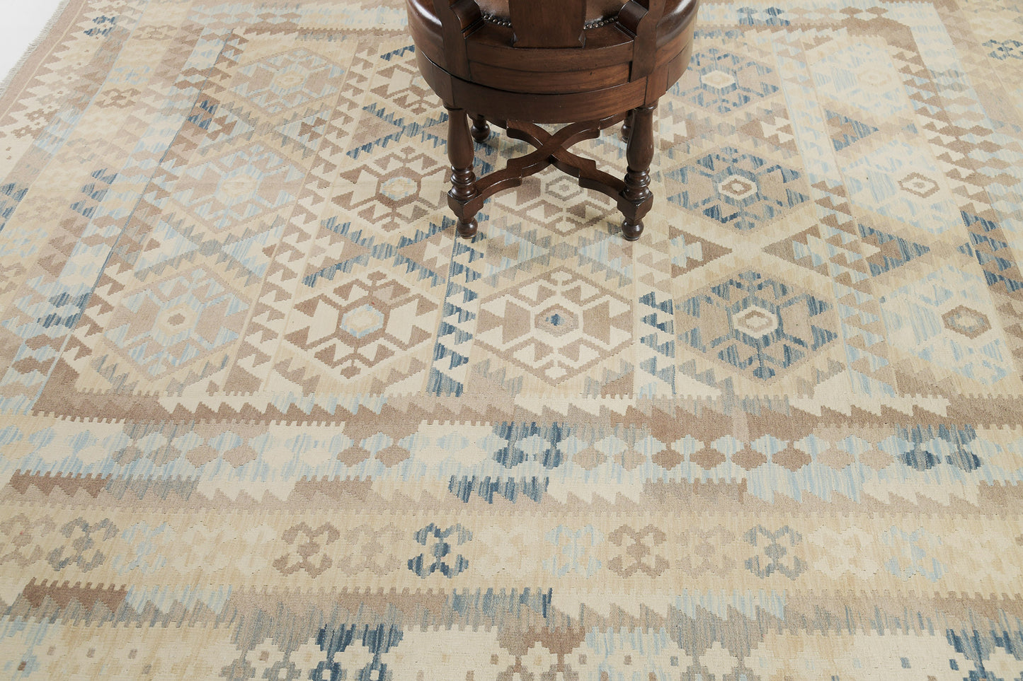 Vintage Style Tribal Natural Dye Flat Weave Kilim