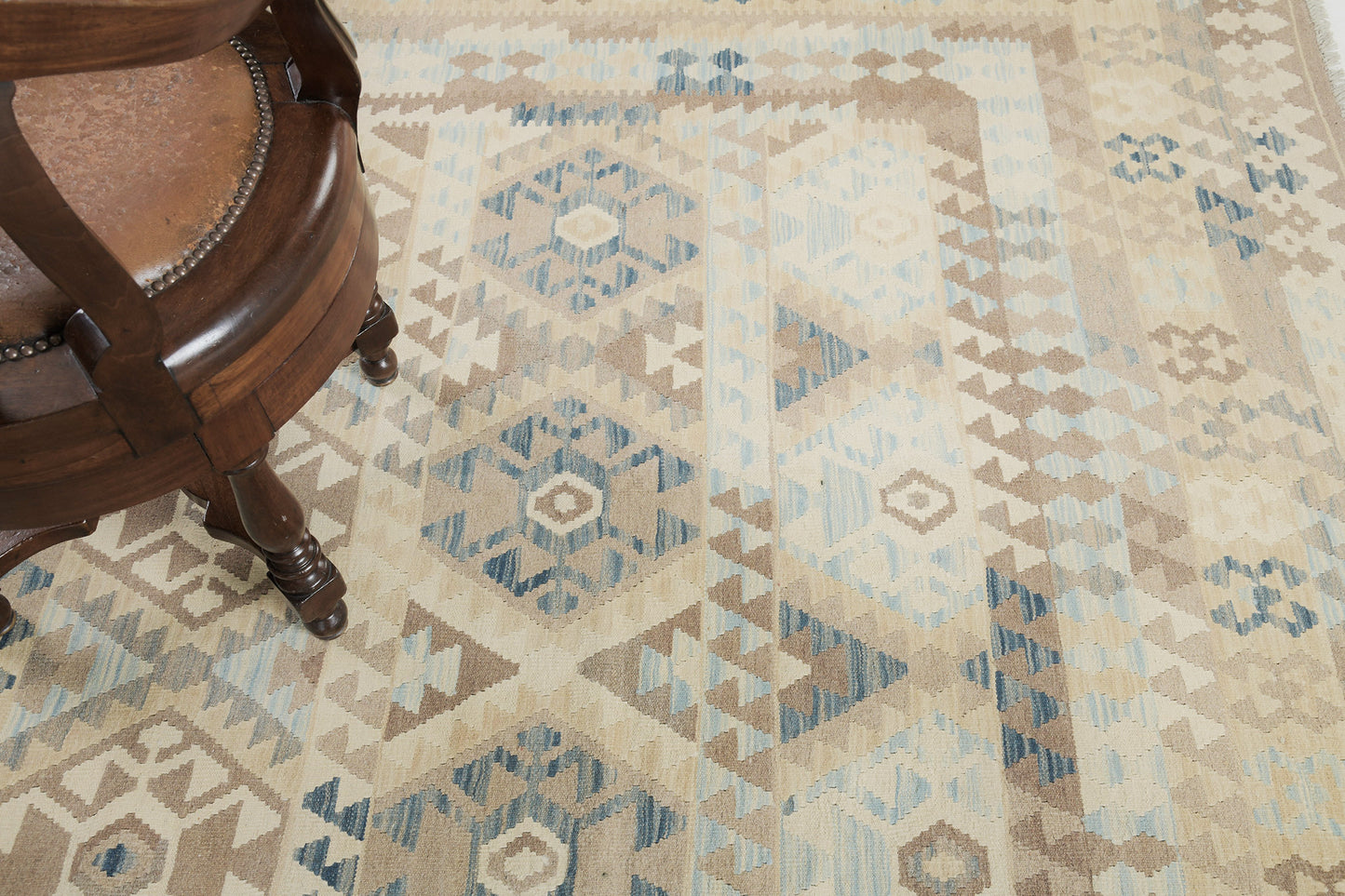 Vintage Style Tribal Natural Dye Flat Weave Kilim