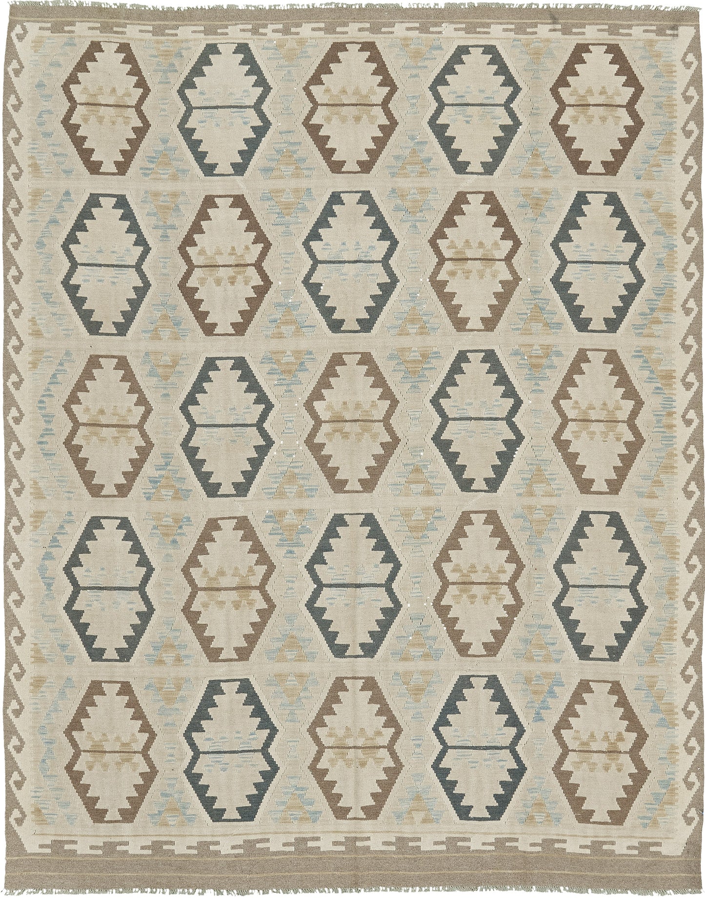 Vintage Style Tribal Natural Dye Flat Weave Kilim