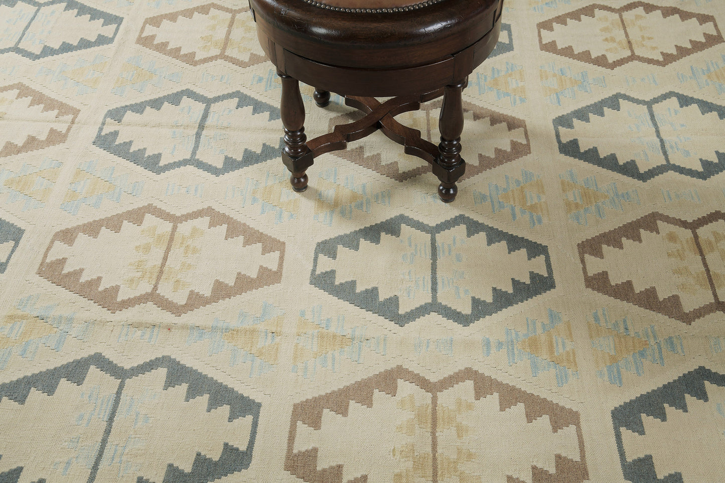 Vintage Style Tribal Natural Dye Flat Weave Kilim