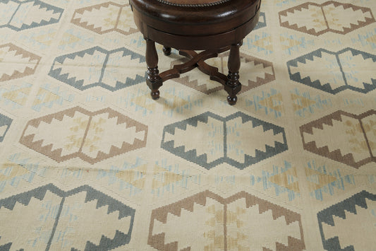 Vintage Style Tribal Natural Dye Flat Weave Kilim