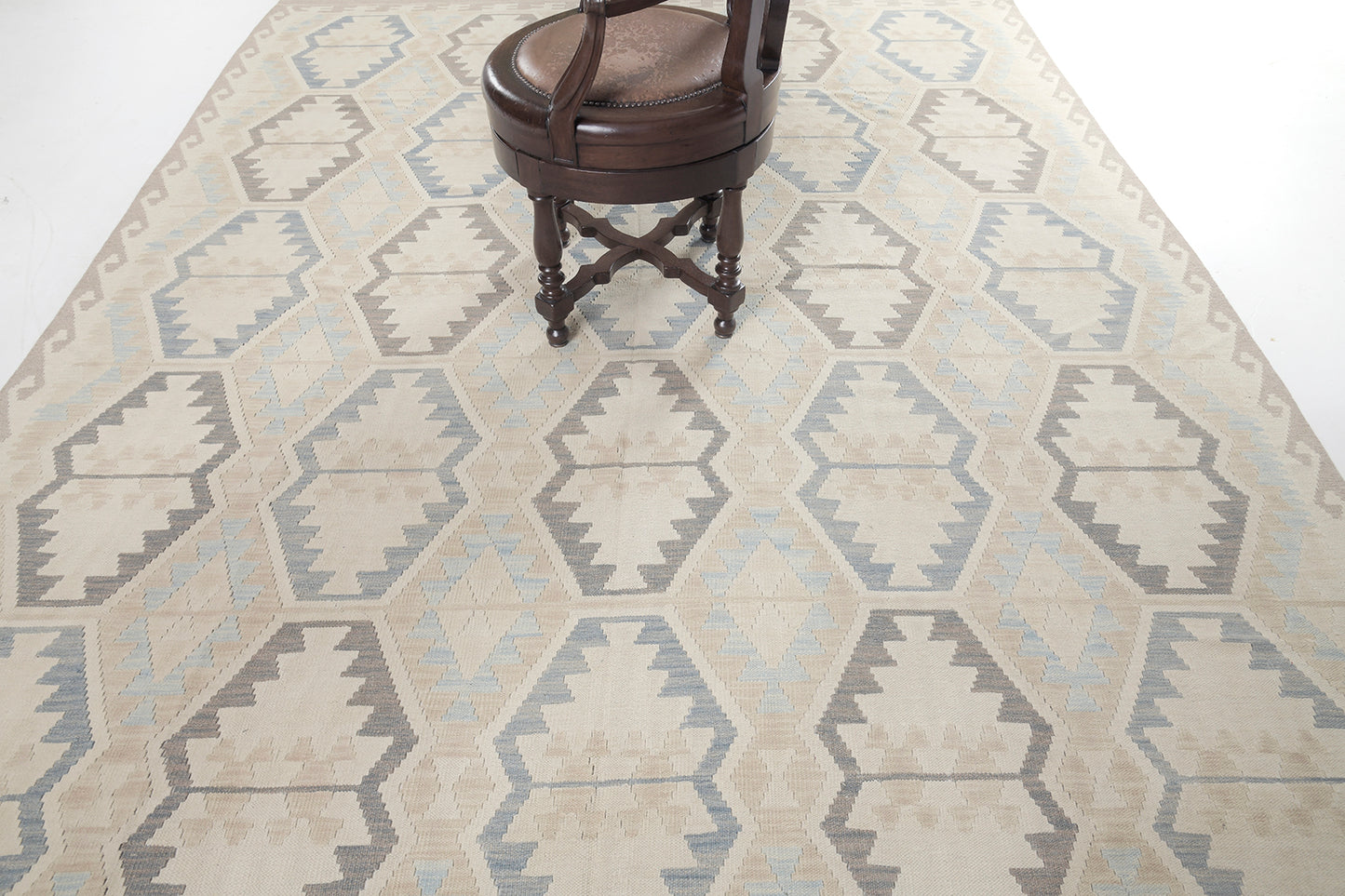 Vintage Style Tribal Natural Dye Flat Weave Kilim