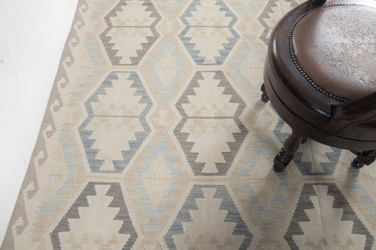 Vintage Style Tribal Natural Dye Flat Weave Kilim