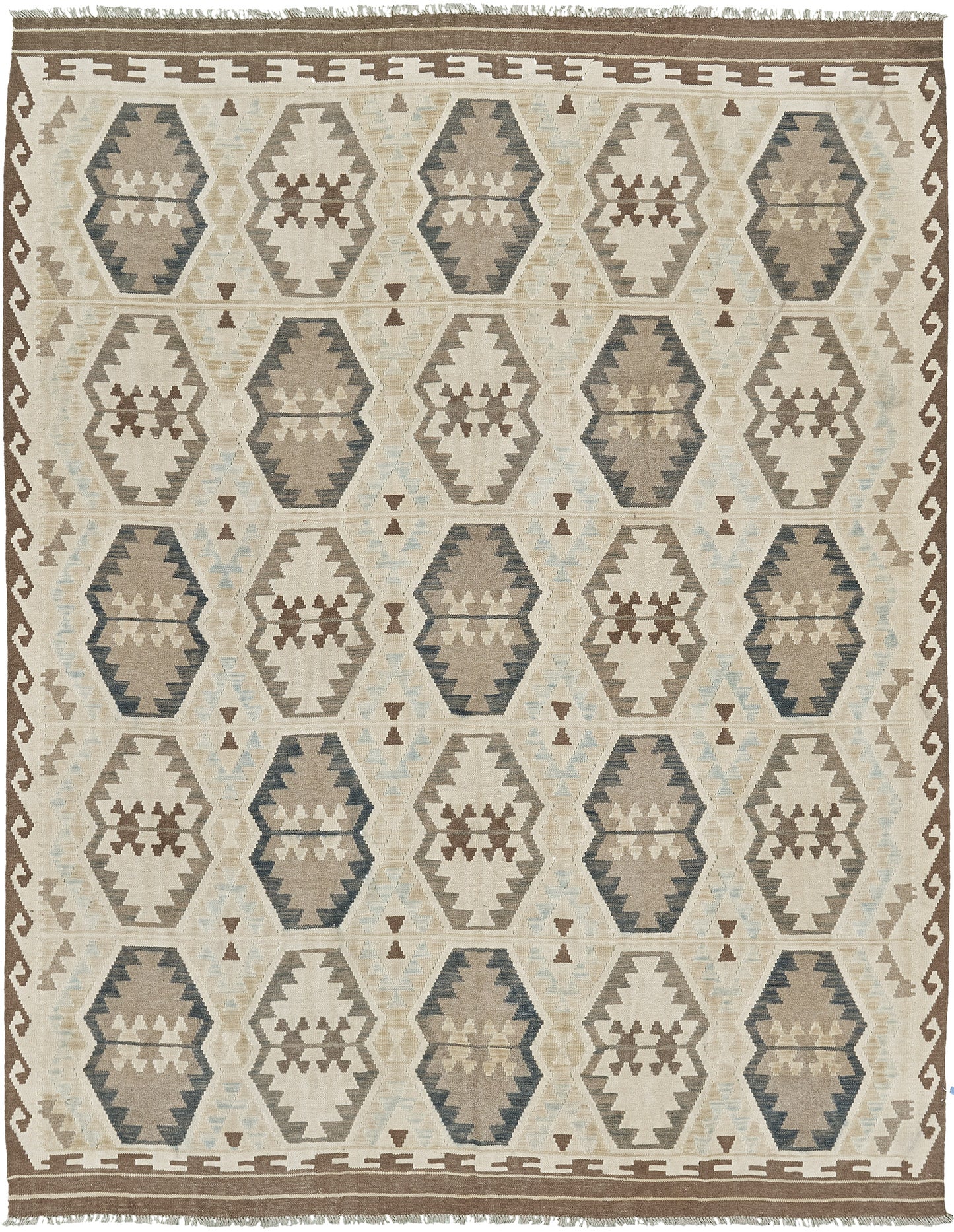 Vintage Style Tribal Natural Dye Flat Weave Kilim
