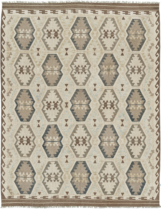 Vintage Style Tribal Natural Dye Flat Weave Kilim