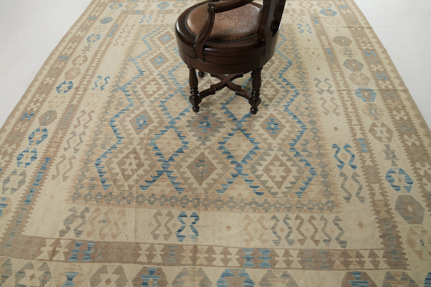 Vintage Style Tribal Natural Dye Flat Weave Kilim