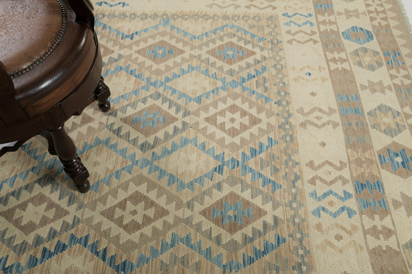 Vintage Style Tribal Natural Dye Flat Weave Kilim