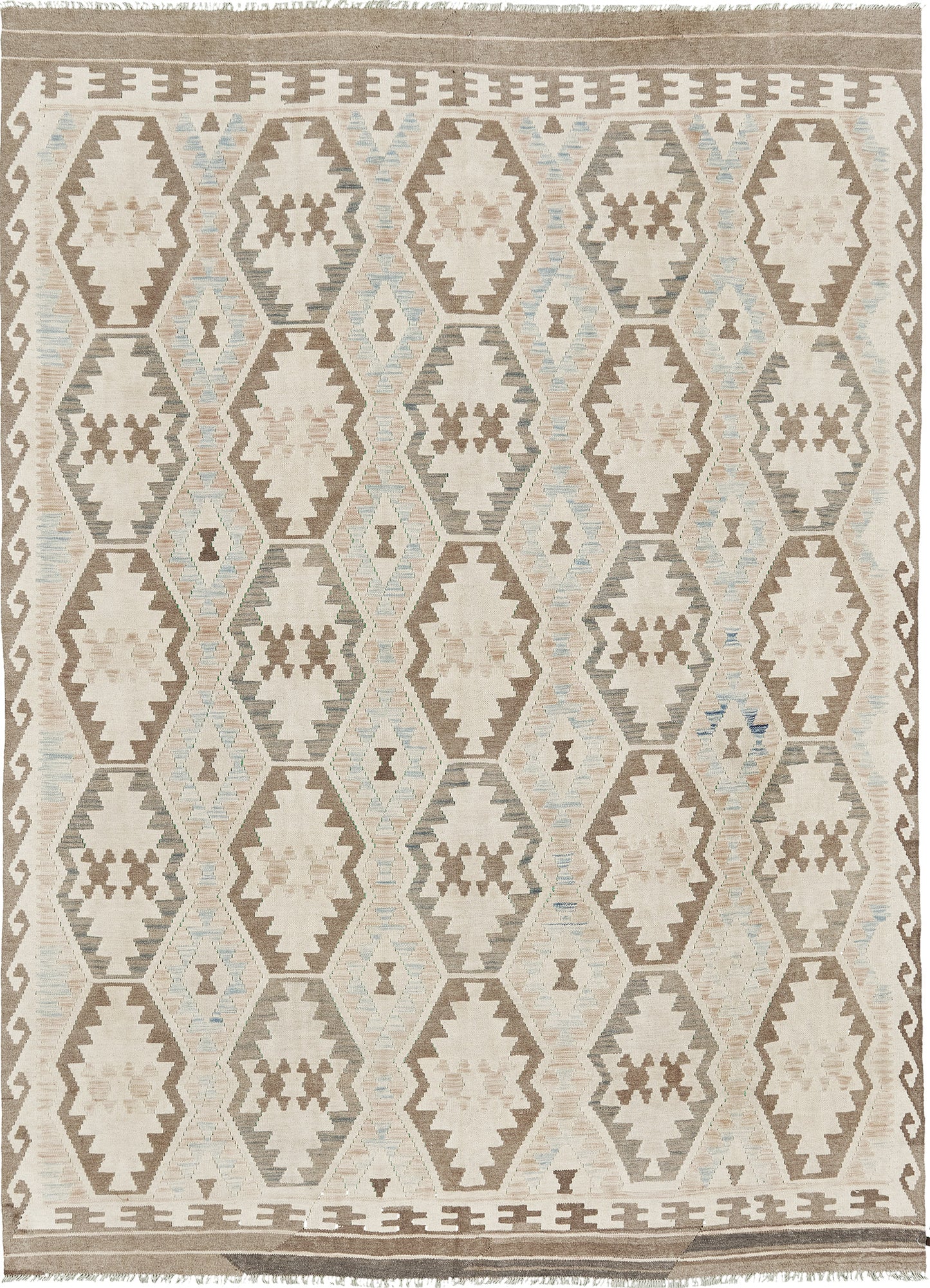 Vintage Style Tribal Natural Dye Flat Weave Kilim