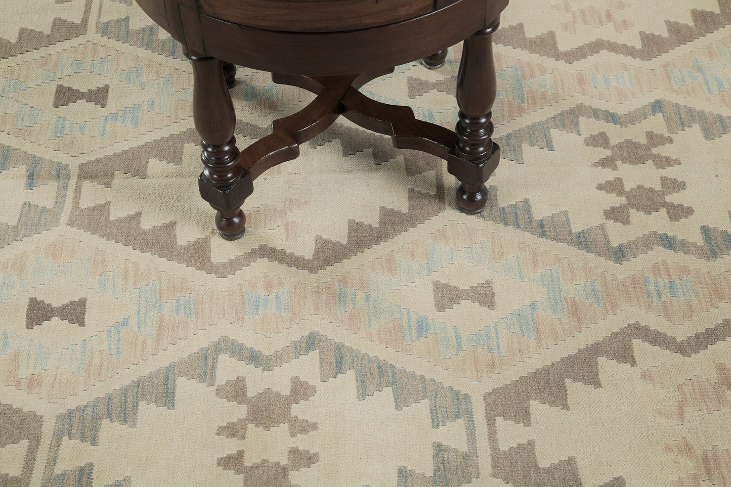 Vintage Style Tribal Natural Dye Flat Weave Kilim