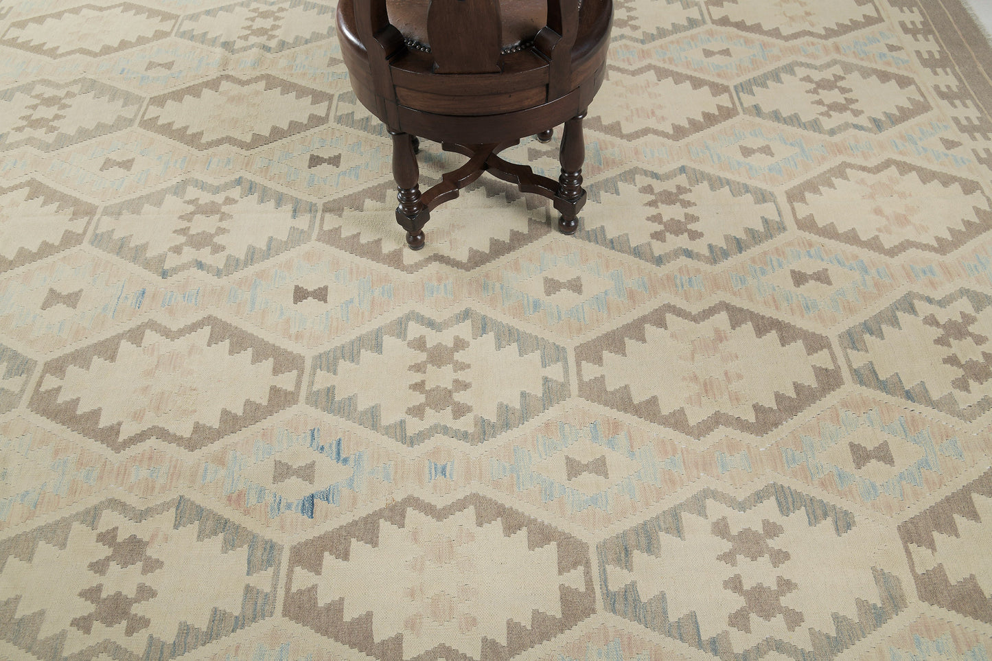 Vintage Style Tribal Natural Dye Flat Weave Kilim