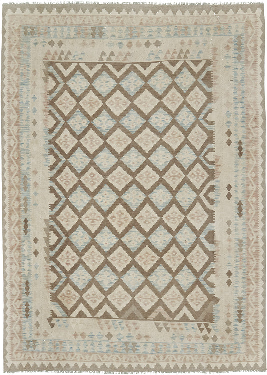 Vintage Style Tribal Natural Dye Flat Weave Kilim