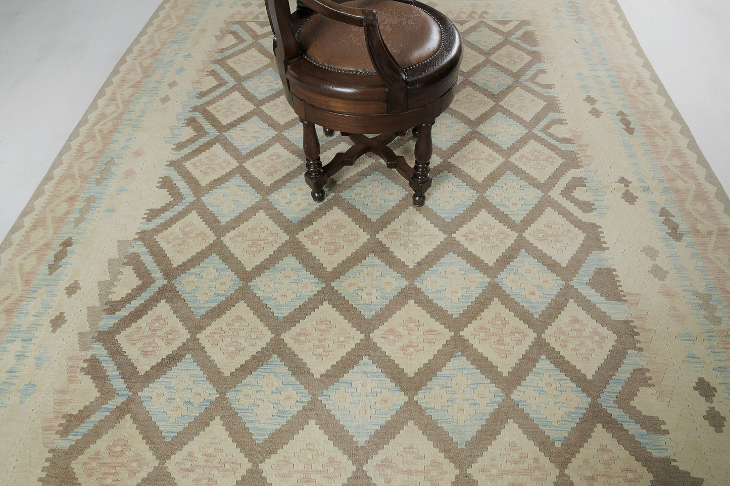 Vintage Style Tribal Natural Dye Flat Weave Kilim