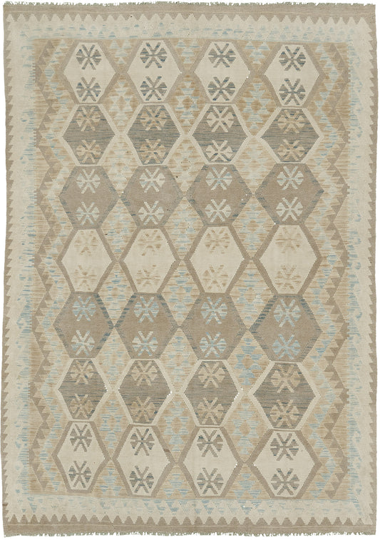 Vintage Style Tribal Natural Dye Flat Weave Kilim