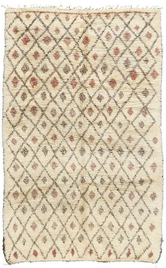 Modern Rug Image 13158 Vintage Moroccan Beni Ourain Tribe Rug