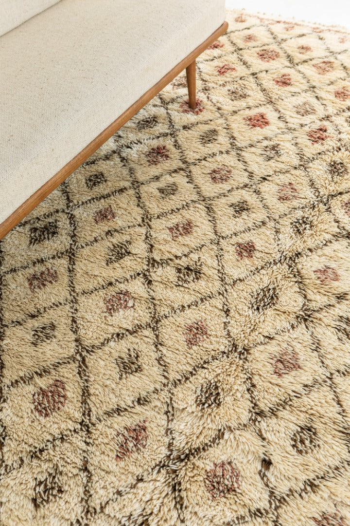 Modern Rug Image 13162 Vintage Moroccan Beni Ourain Tribe Rug