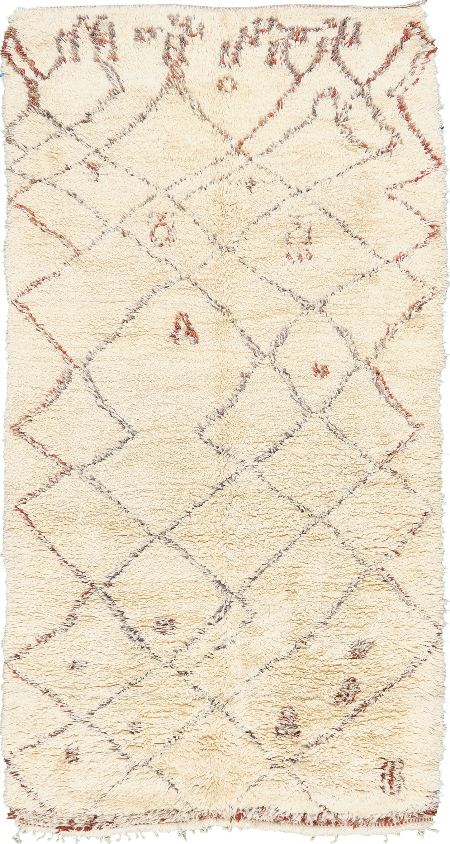 Modern Rug Image 13126 Vintage Moroccan Beni Ourain Tribe Rug