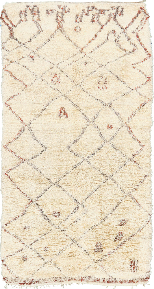 Modern Rug Image 13126 Vintage Moroccan Beni Ourain Tribe Rug