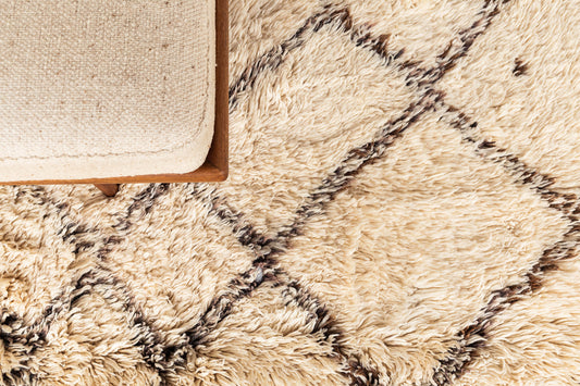 Modern Rug Image 13123 Vintage Moroccan Beni Ourain Tribe Rug