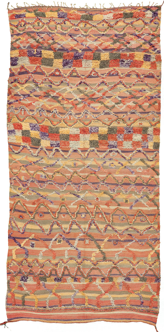 Modern Rug Image 13764 Vintage Style Moroccan Tribal Embossed Kilim