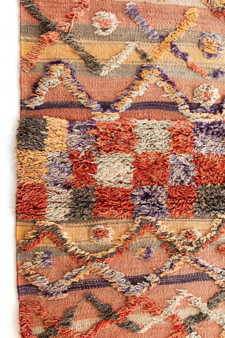 Modern Rug Image 13767 Vintage Style Moroccan Tribal Embossed Kilim