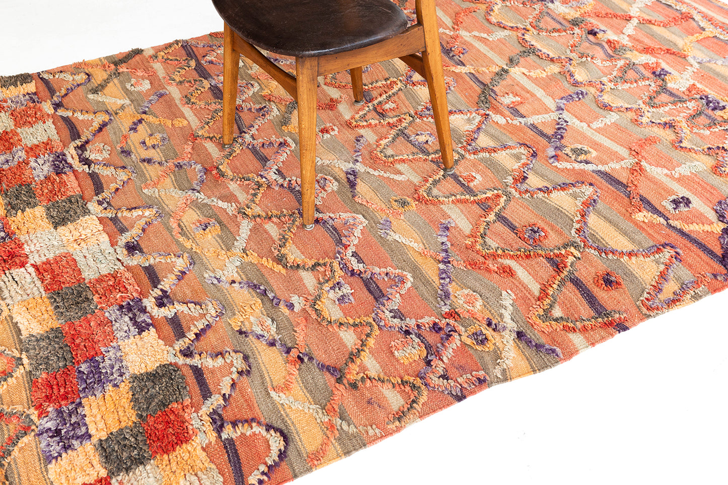 Modern Rug Image 13766 Vintage Style Moroccan Tribal Embossed Kilim