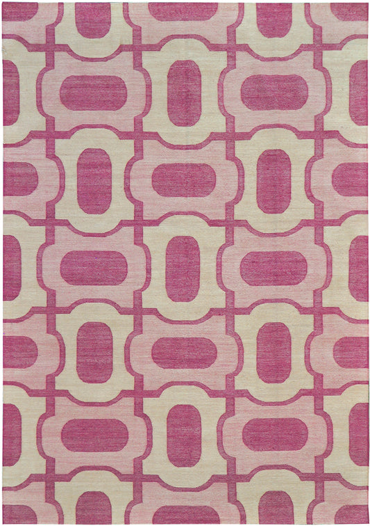 Contemporary Flat-Weave Rug Cielo Collection Gems Fuchsine