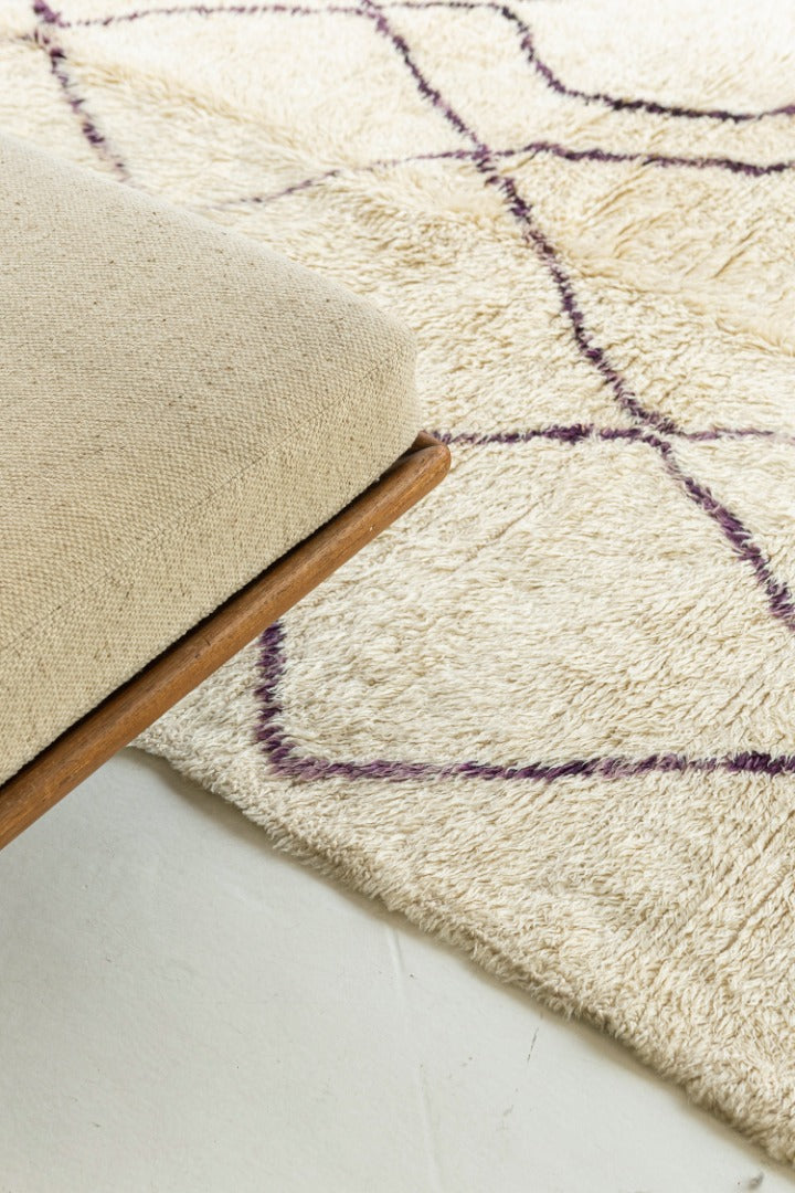 Modern Rug Image 13200 Vintage Moroccan Beni Ourain Tribe Rug
