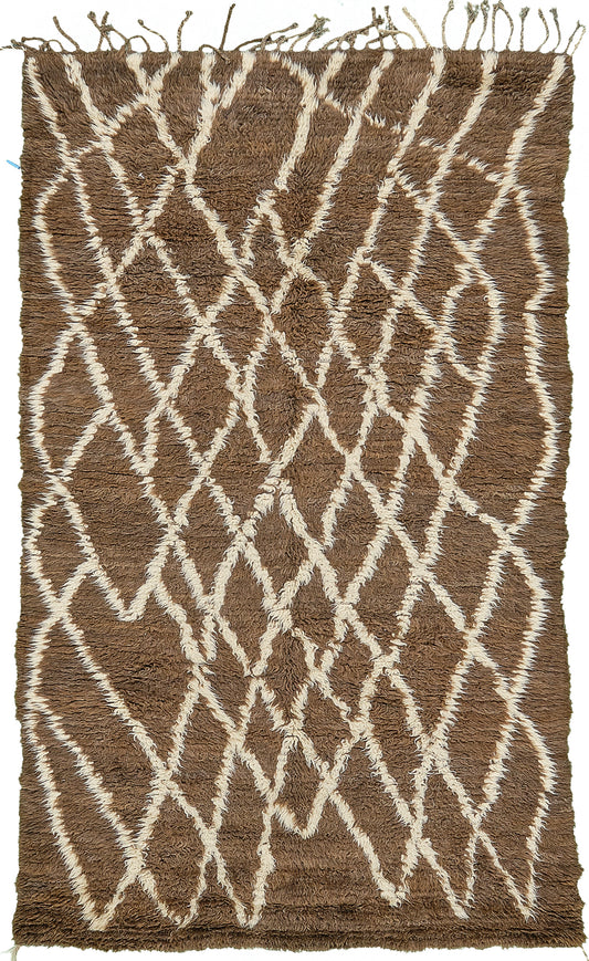 Modern Rug Image 13103 Vintage Moroccan Beni Ourain Tribe Rug