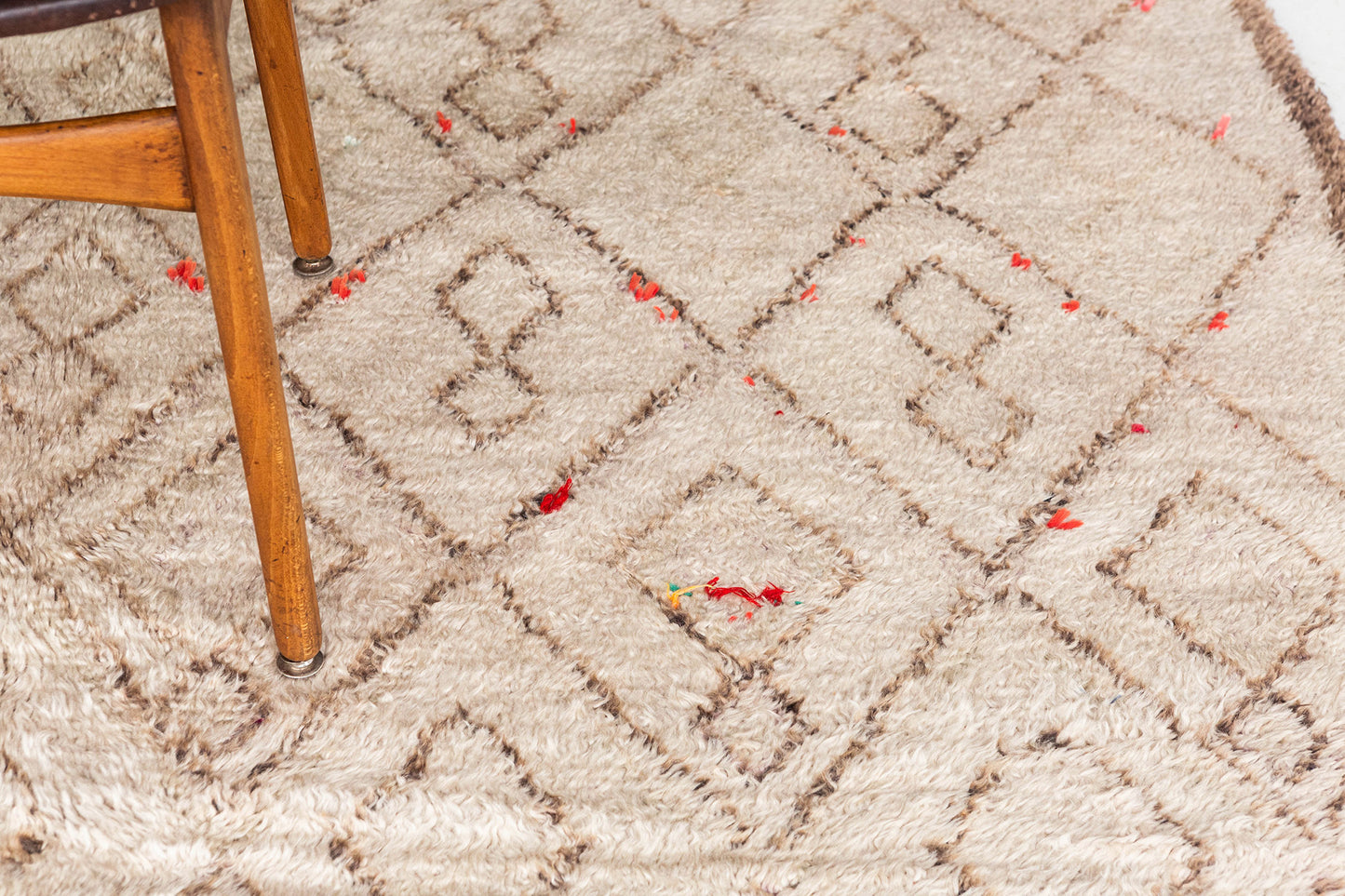 Modern Rug Image 13119 Vintage Moroccan Beni Ourain Tribe Rug