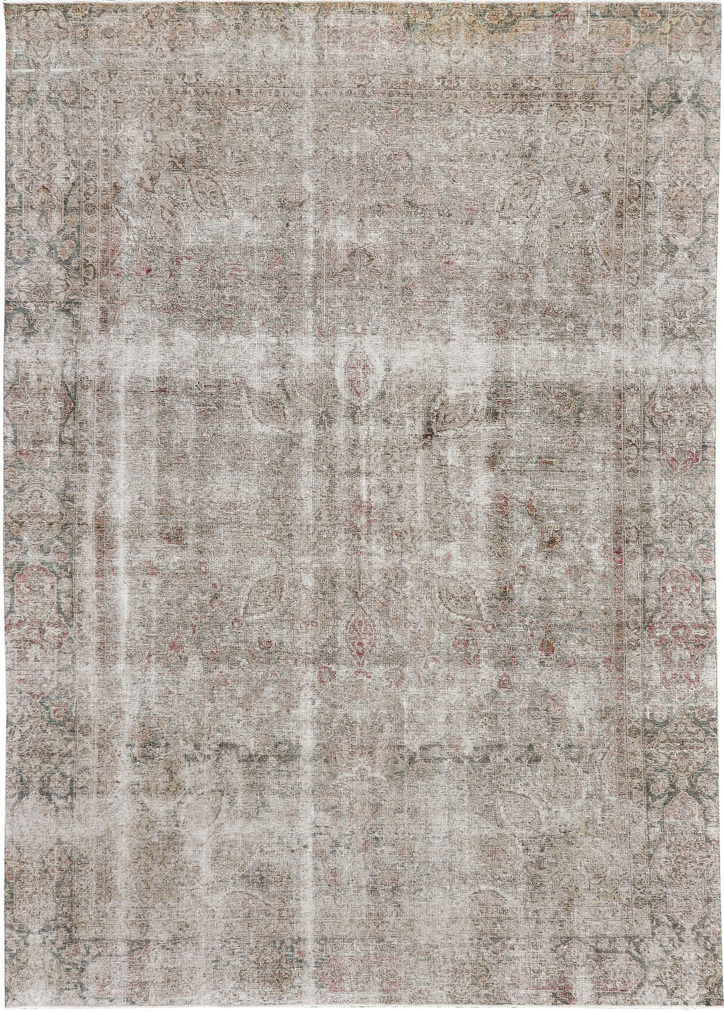 Vintage Distressed Persian Tabriz 24740