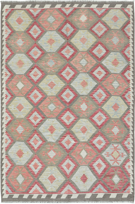 Vintage Style Tribal Natural Dye Flat Weave Kilim