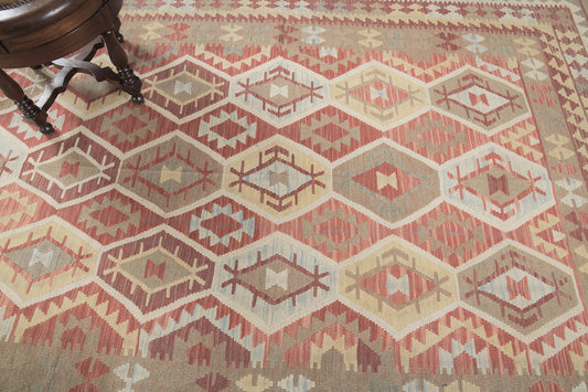 Vintage Style Tribal Natural Dye Flat Weave Kilim