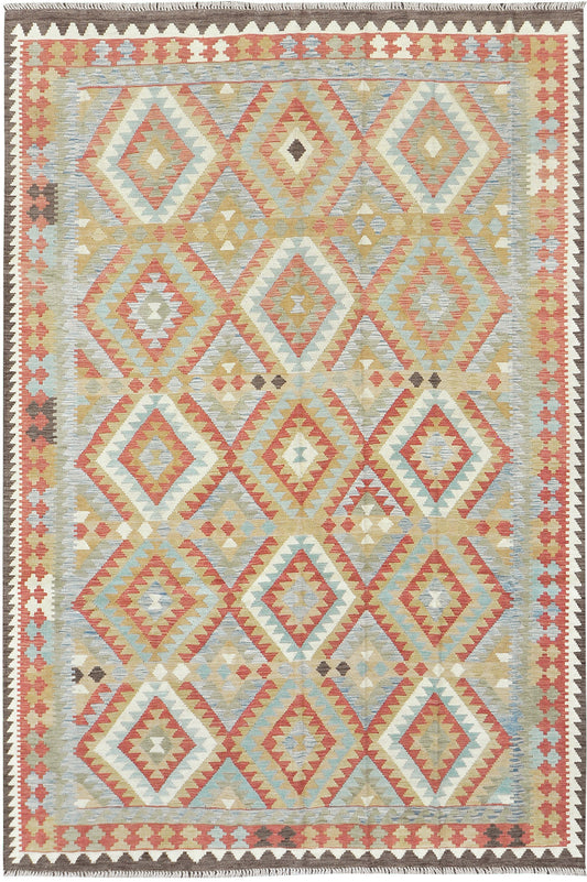 Vintage Style Tribal Natural Dye Flat Weave Kilim