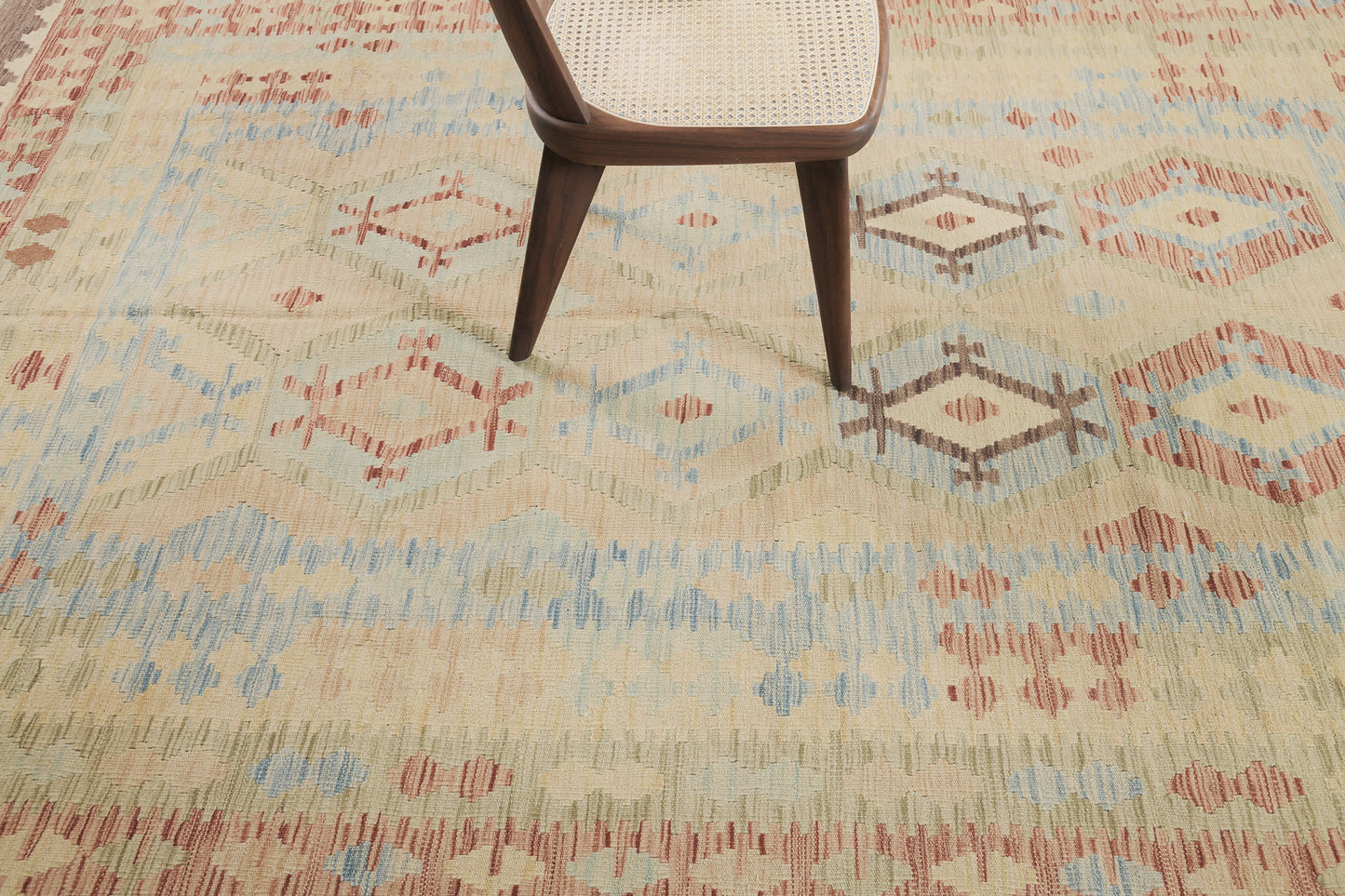 Vintage Style Tribal Natural Dye Flat Weave Kilim
