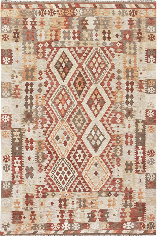 Vintage Style Tribal Natural Dye Flat Weave Kilim