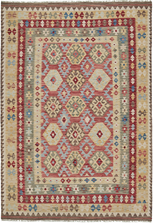 Vintage Style Tribal Natural Dye Flat Weave Kilim