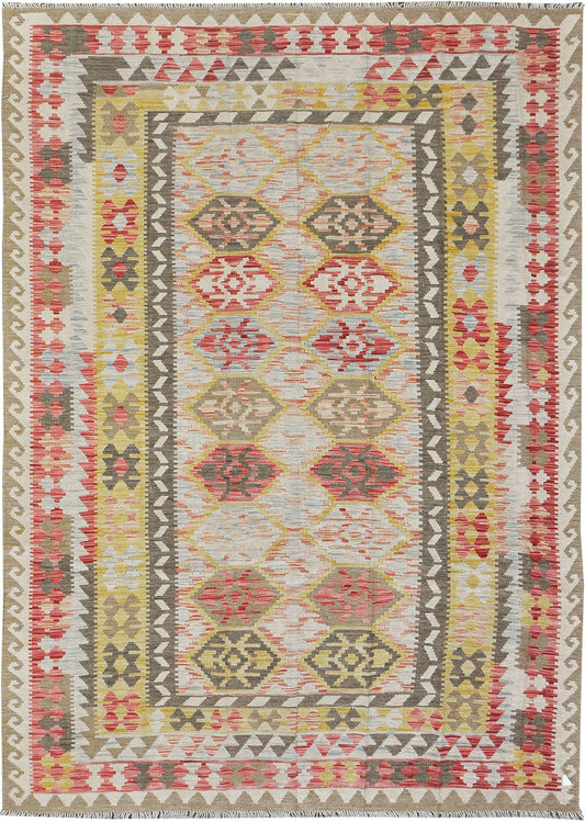 Vintage Style Tribal Natural Dye Flat Weave Kilim