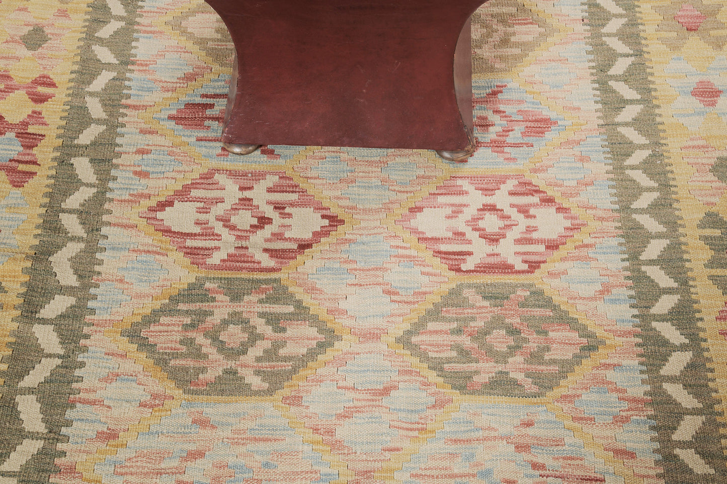Vintage Style Tribal Natural Dye Flat Weave Kilim