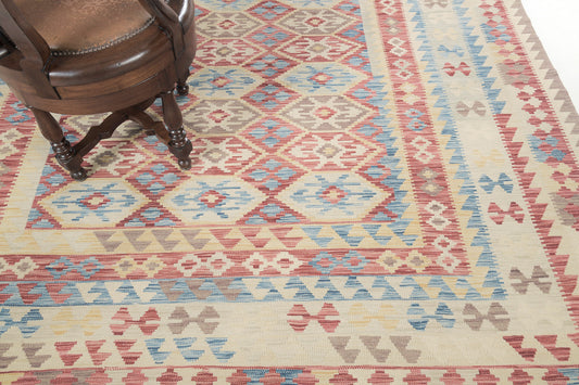 Vintage Style Tribal Natural Dye Flat Weave Kilim