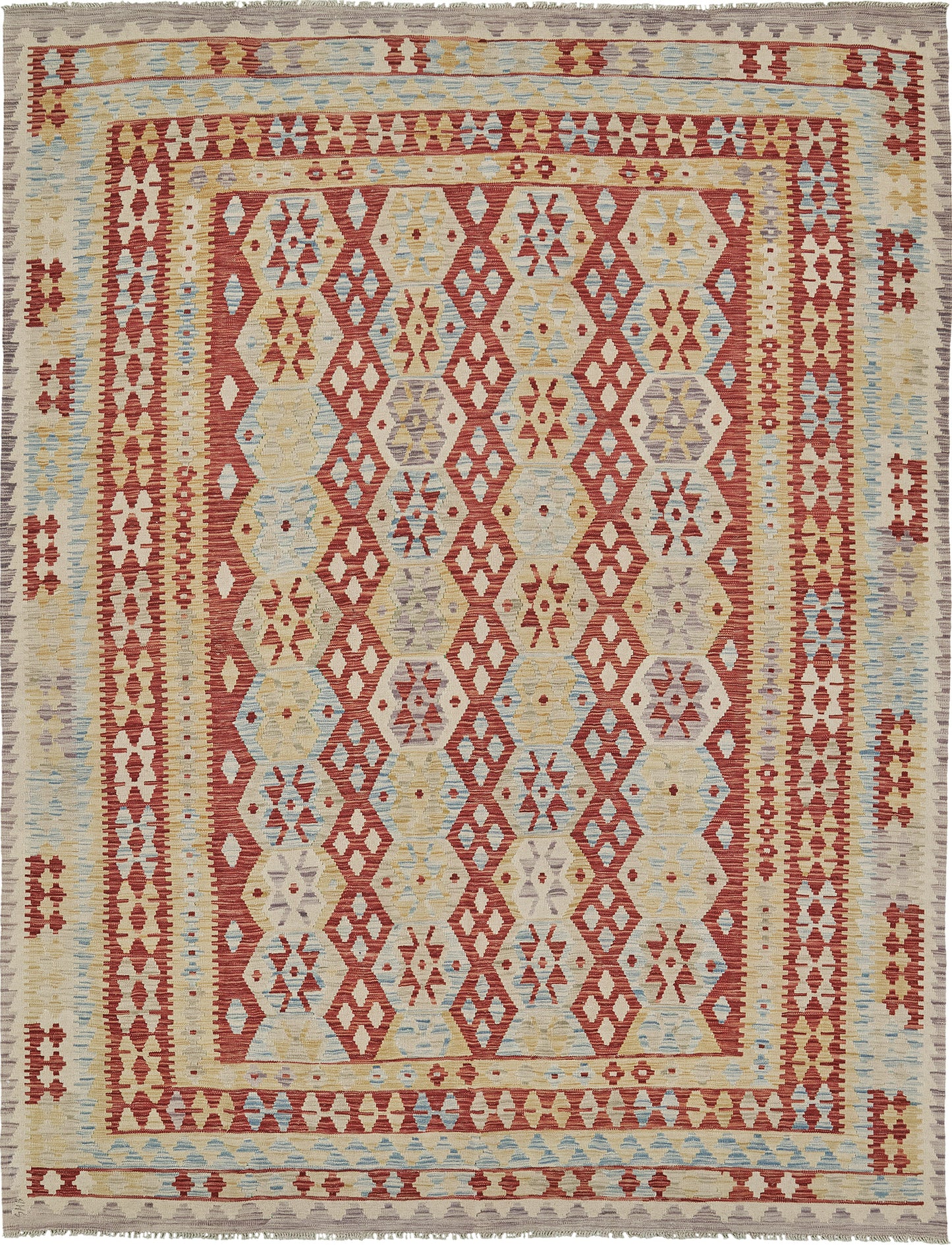 Vintage Style Tribal Natural Dye Flat Weave Kilim