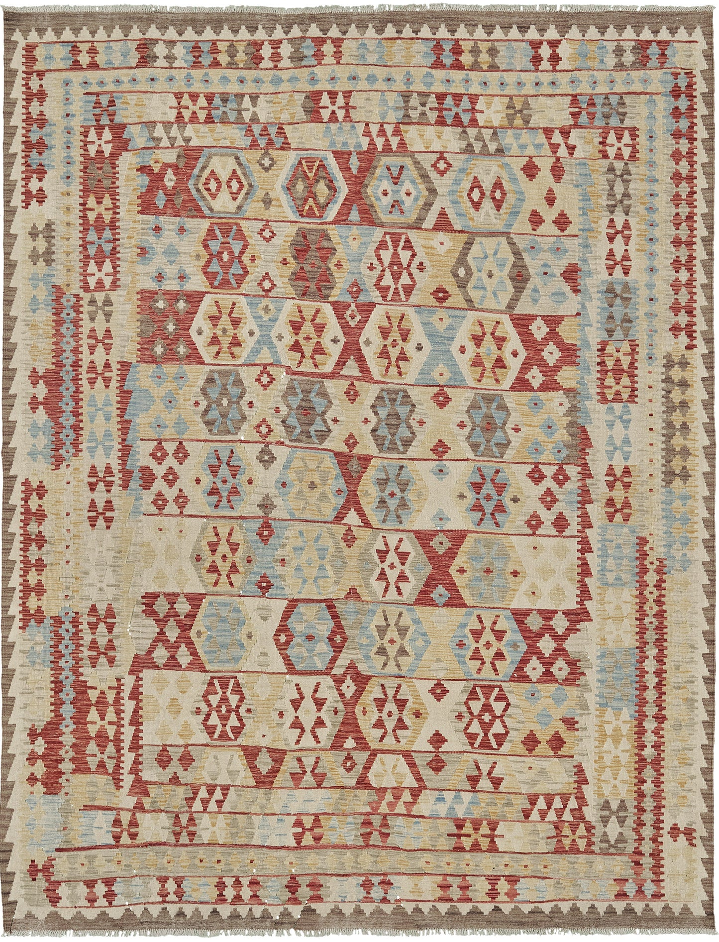 Vintage Style Tribal Natural Dye Flat Weave Kilim