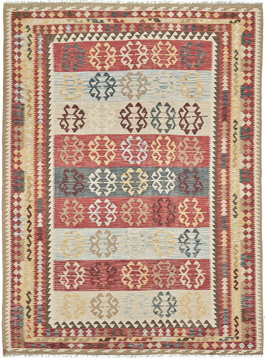 Vintage Style Tribal Natural Dye Flat Weave Kilim