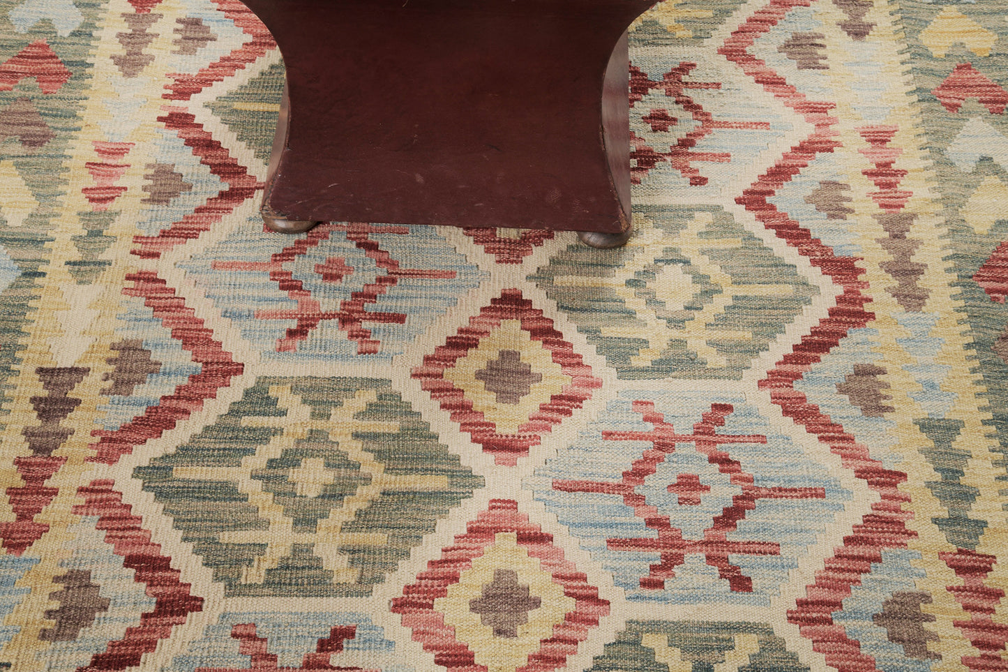 Vintage Style Tribal Natural Dye Flat Weave Kilim