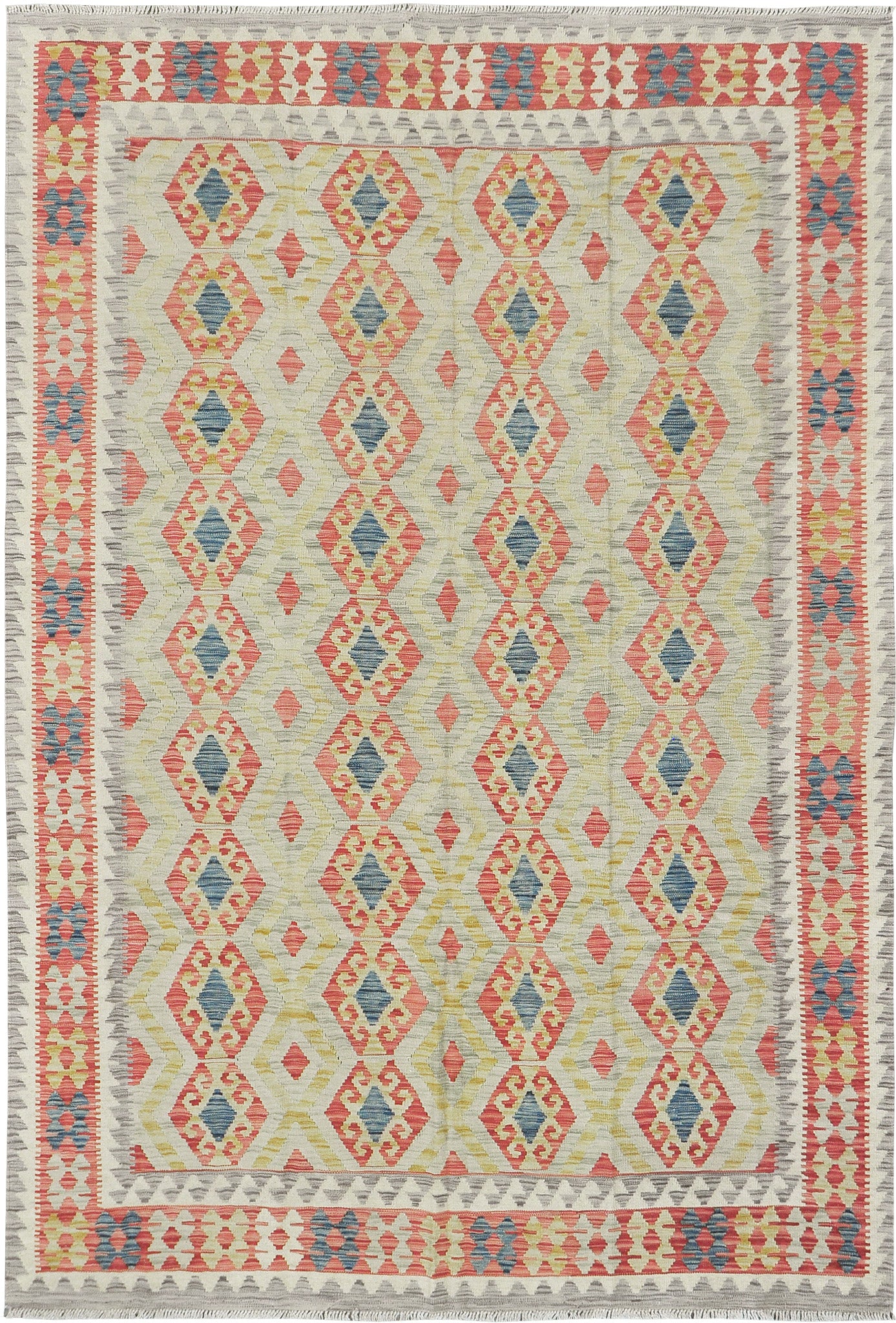 Vintage Style Tribal Natural Dye Flat Weave Kilim