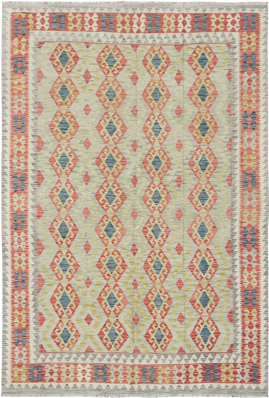 Vintage Style Tribal Natural Dye Flat Weave Kilim