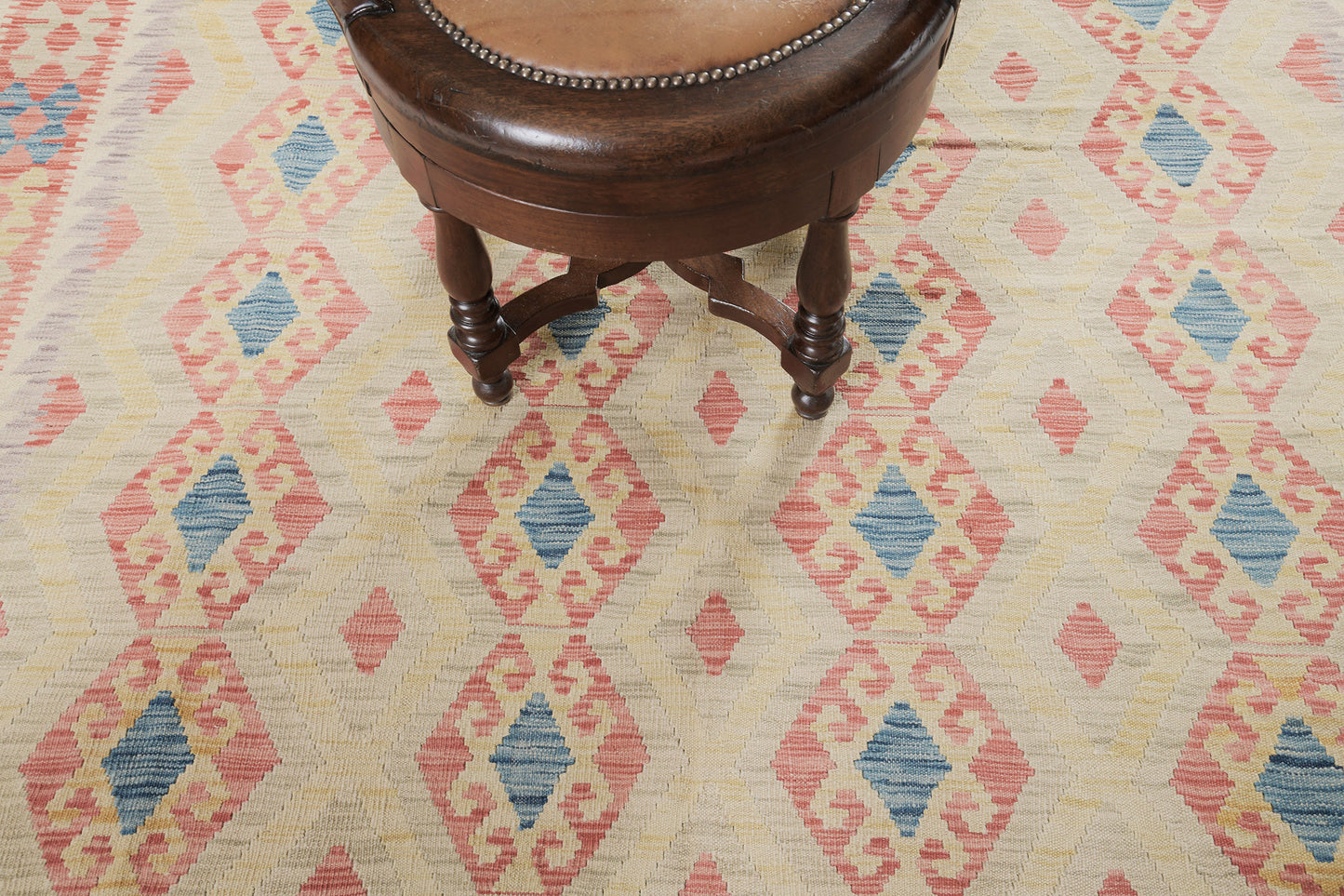 Vintage Style Tribal Natural Dye Flat Weave Kilim