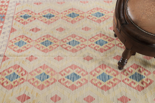 Vintage Style Tribal Natural Dye Flat Weave Kilim