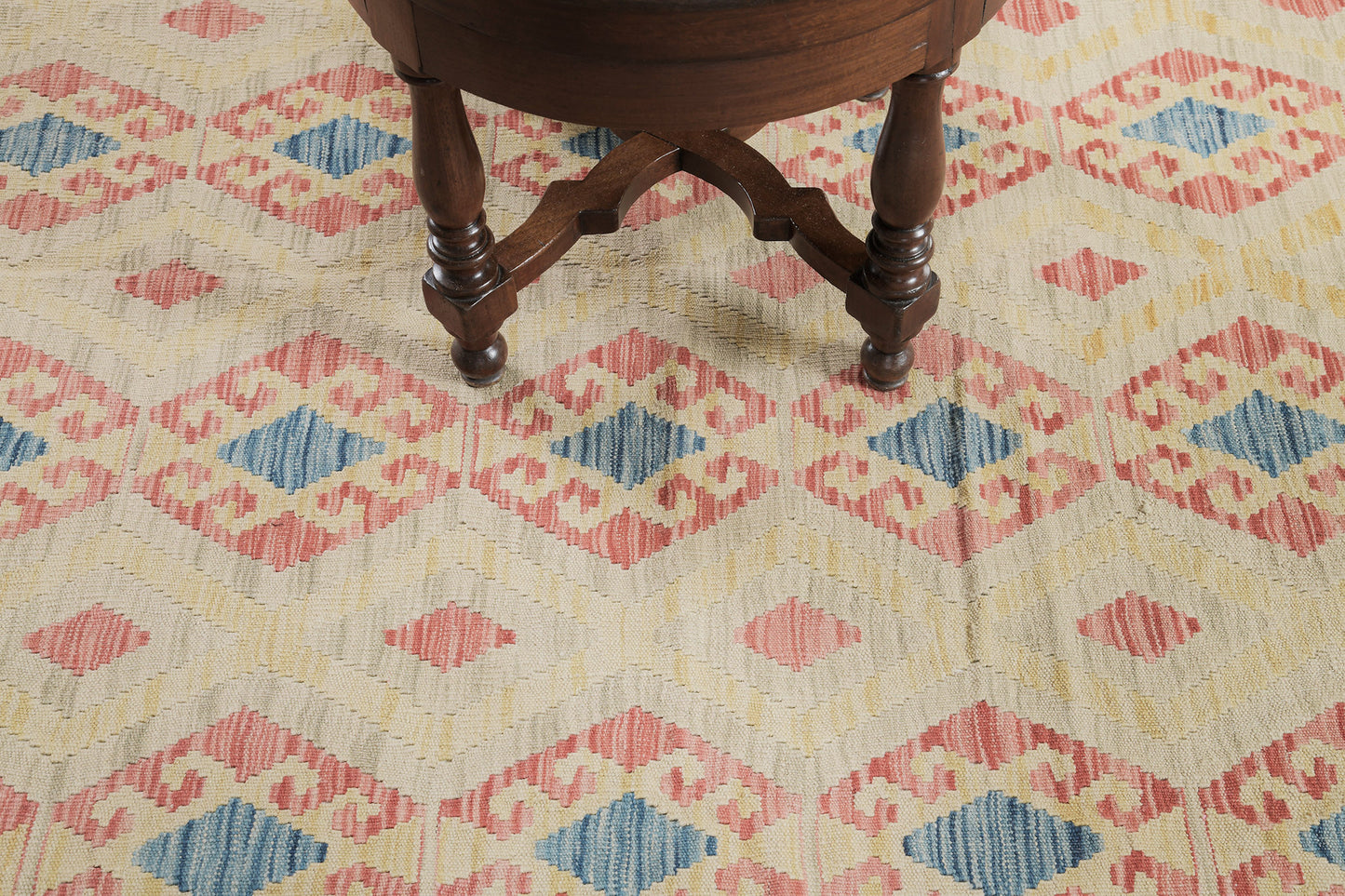 Vintage Style Tribal Natural Dye Flat Weave Kilim