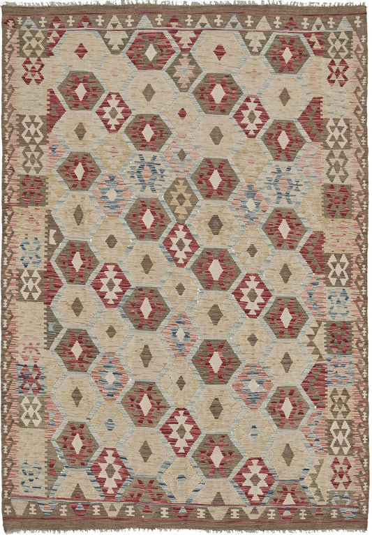 Vintage Style Tribal Natural Dye Flat Weave Kilim