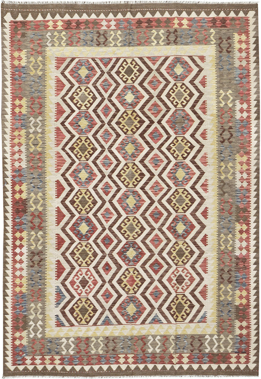 Vintage Style Tribal Natural Dye Flat Weave Kilim